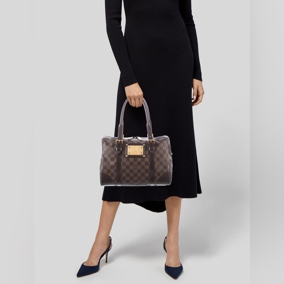 Louis Vuitton Damier Ebene Berkeley Bag Medium Tote EUC - Picture 8 of 10